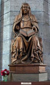 Sankta Birgitta staty i Vadstena klosterkyrkan från 1425